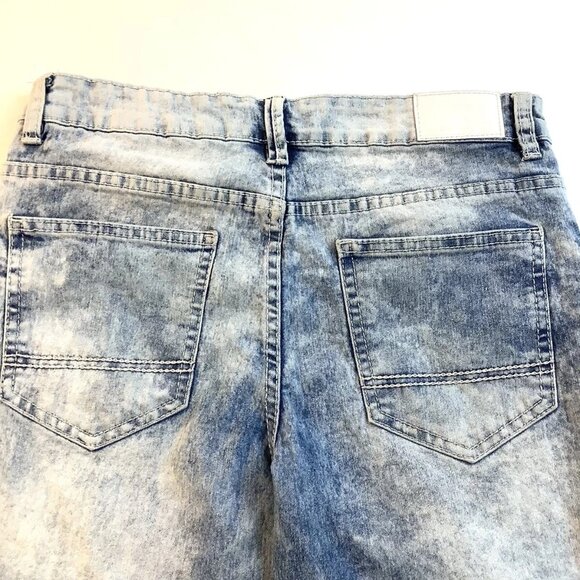 Southpole Moto Jeans Slim Straigth Leg Mid-Rise Blue Denim Womens Size 16 - Picture 5 of 14